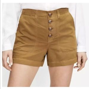 🦩4/$20 NWT Loft Button Front Shorts in Honey Olive 6